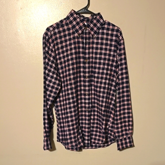 Brooks Brothers Button Down‎ Longsleeve Plaid Flannel Shirt Blue/Red Mens Medium - Picture 1 of 4